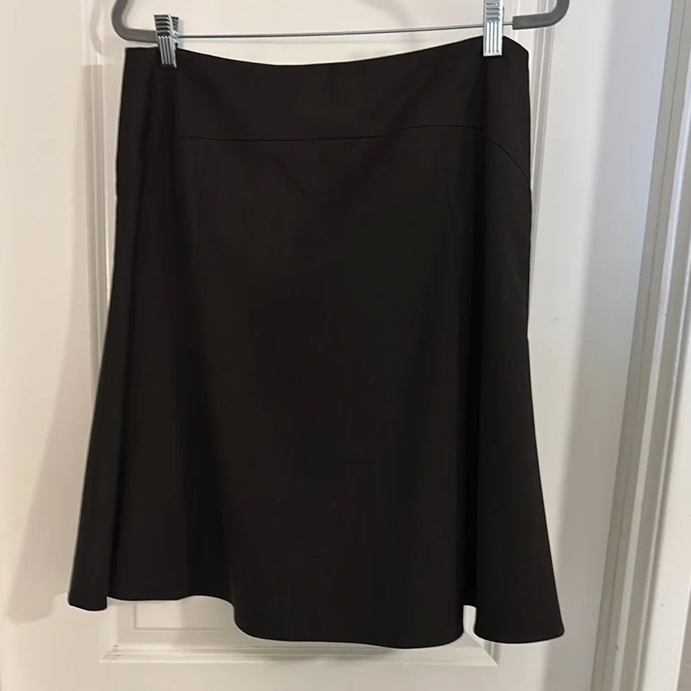 Lafayette 148 NY Skirt Brown Lightweight Virgin Wool A-Line  Size 12‎ Like New